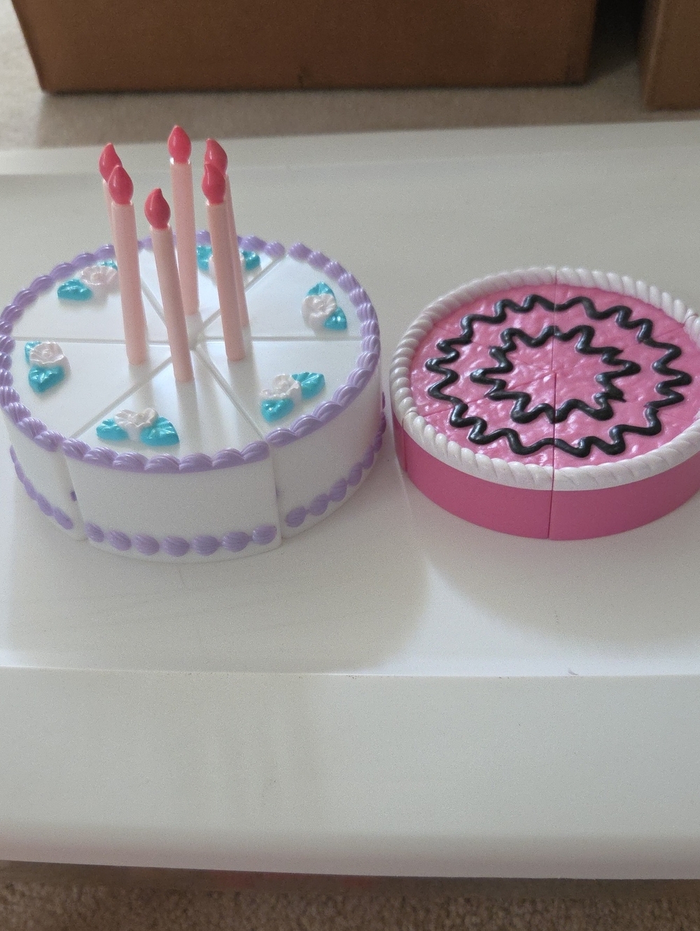 Pink and White Play Cake Set